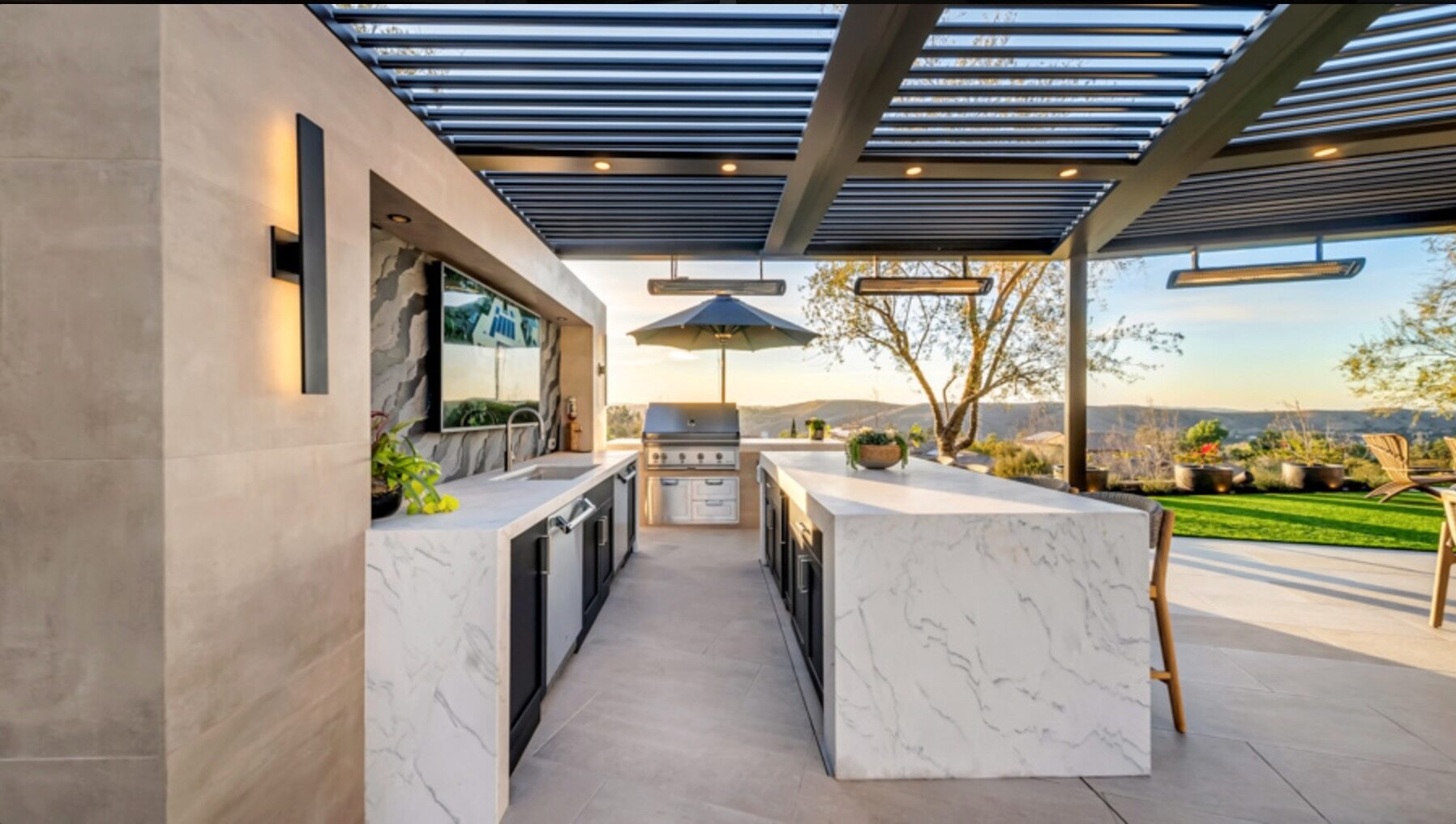 Laguna Niguel — Pergola + Outdoor Kitchen + Fire Feature